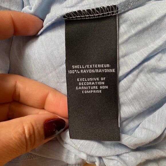 𝅺7 For All Mankind BNWT Sz Small Womens Blue Long Sleeve Top Mock Neck New - Picture 8 of 8